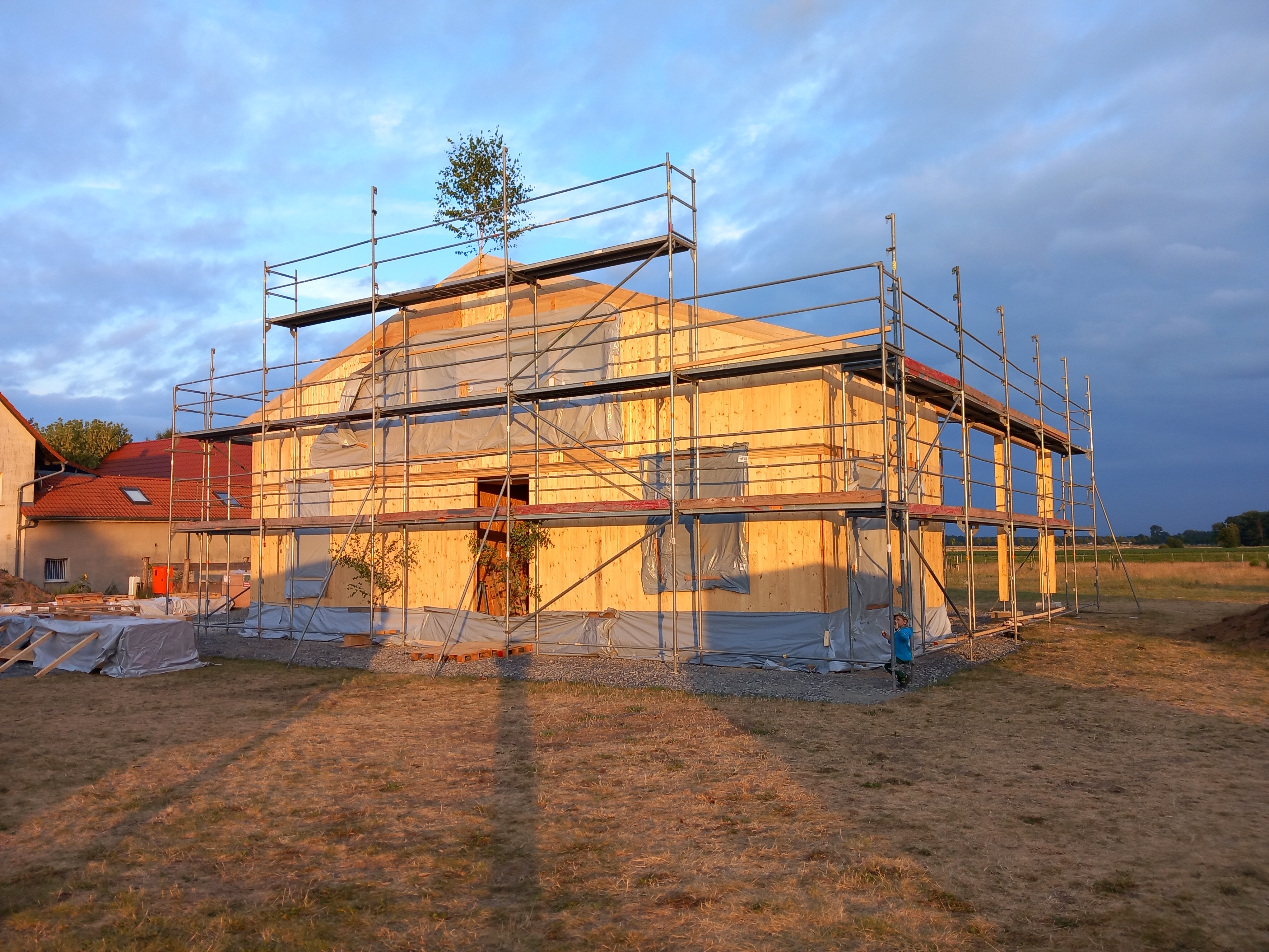 Projekt Richtfest Massivholzhaus